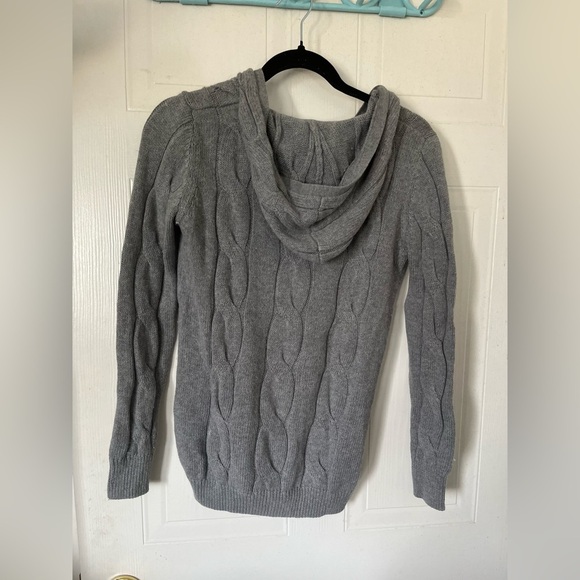 Lacoste Gray Knit Wool-cotton Hooded Sweater - Picture 3 of 7